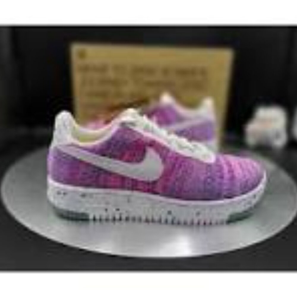 Nike Air Force 1 Crater Flyknit Fuchsia Glow Pink. EUC.